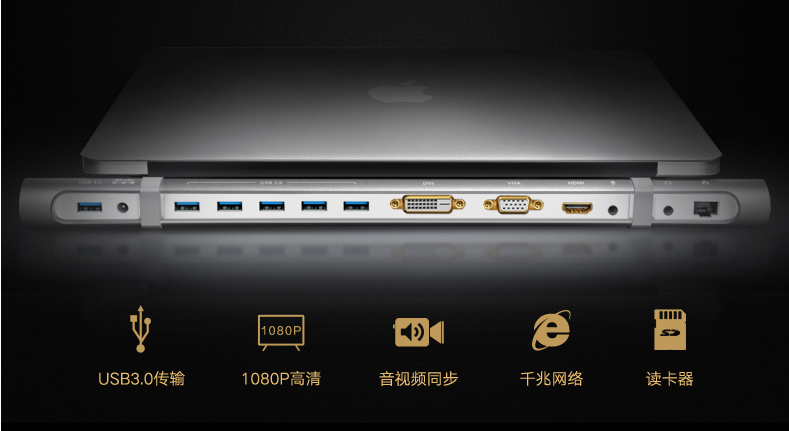 USB3.0擴展(zhan)塢 USB3.0外置網卡顯卡擴展(zhan)塢