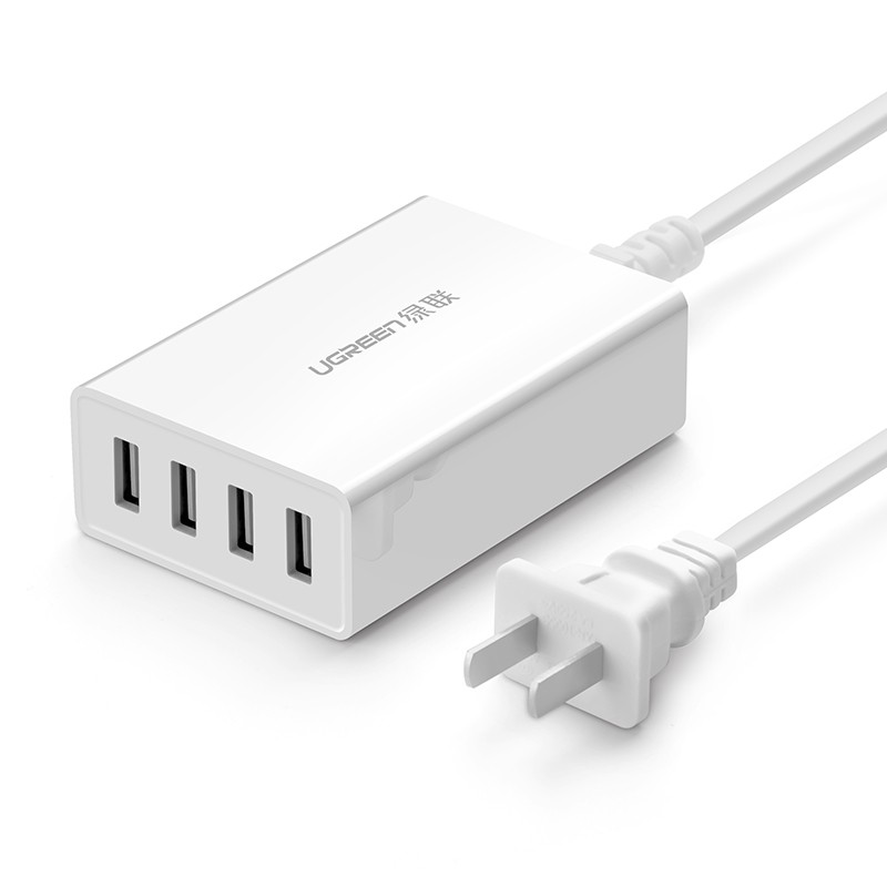 綠聯(lian) 4口USB充電(dian)器(qi)2a多(duo)接口qc3.0快充