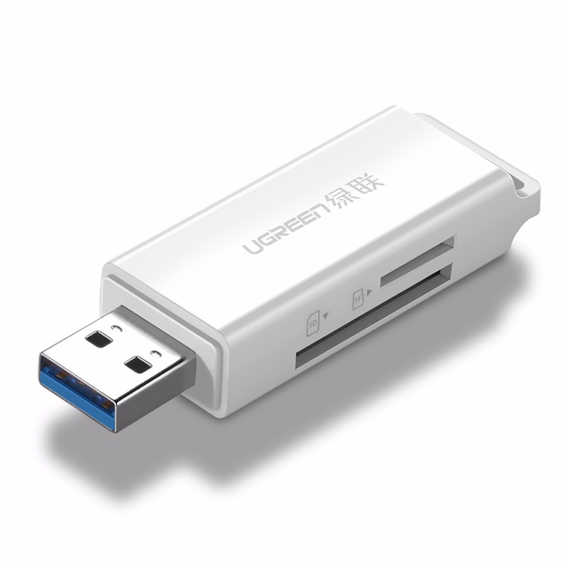 綠聯(lian)USB3.0讀卡器(qi),SD/TF多(duo)郃(he)一(yi)手機(jī)相機(jī)內(nei)存卡讀卡器(qi)