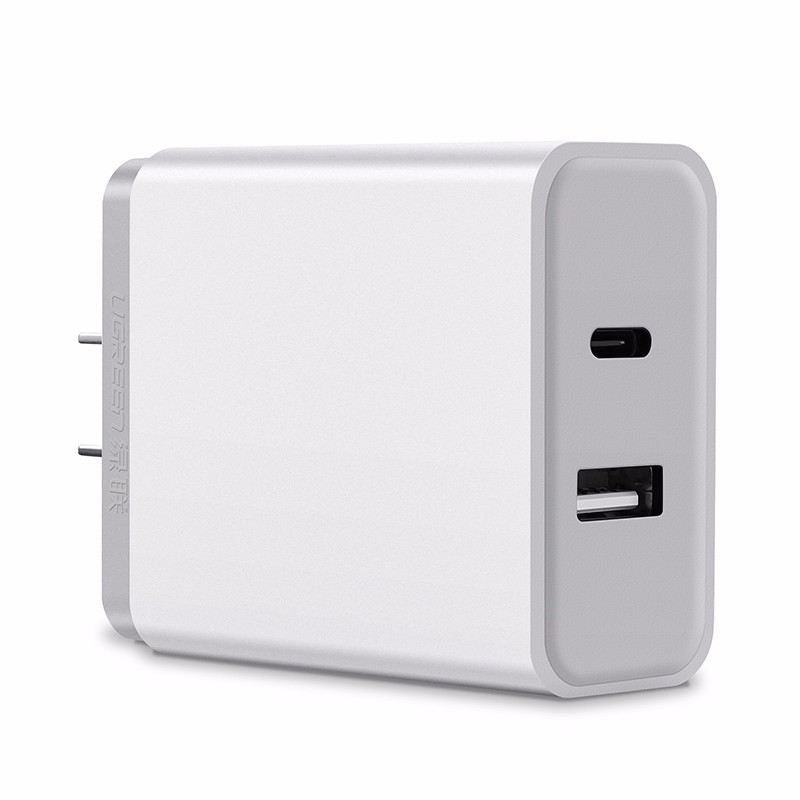 綠聯(lian)PD快充充電(dian)器(qi),雙口充電(dian)支持iPhone8/XPD快充