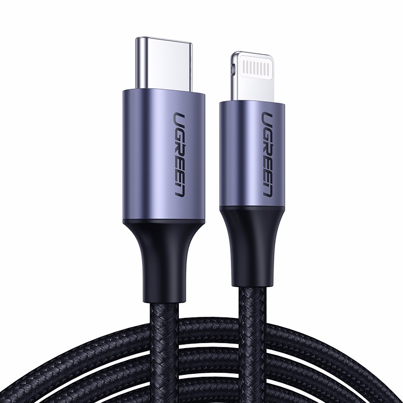 綠聯(lian)usb-c轉lightning閃充線(xiàn)編織款
