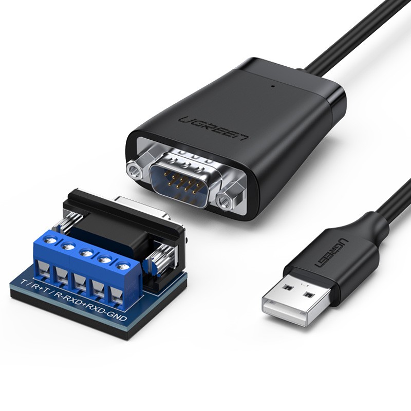 綠聯(lian)usb轉rs485/422串口線(xiàn)，電(dian)腦九針工(gong)業串口線(xiàn)