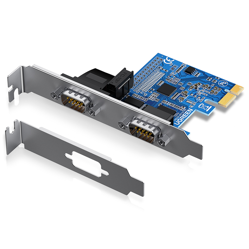 綠聯(lian)pci-e轉rs232雙db9串口轉接卡