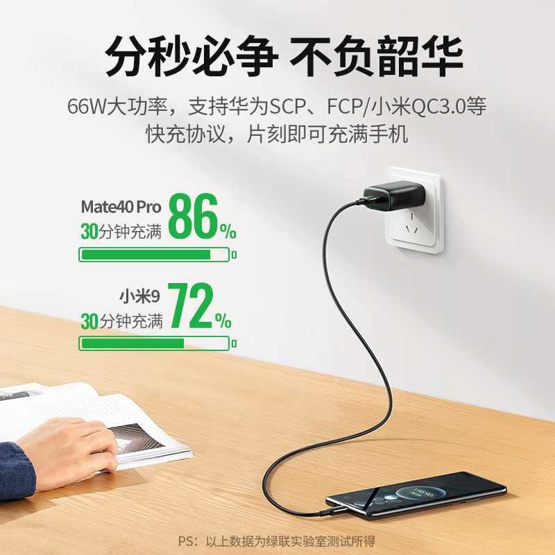 綠聯(lian)type-c 5A快充數(shu)據線(xiàn)