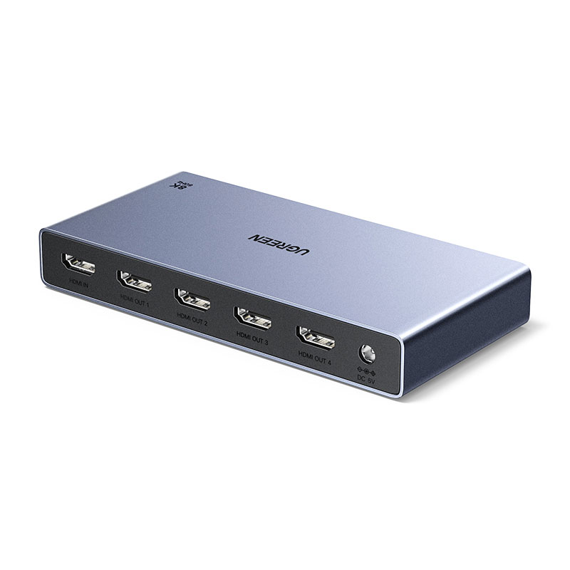 綠聯(lian)HDMI2.1分(fēn)配(pei)器(qi) 8K60Hz/4K240Hz 一(yi)進(jin)四出 高(gao)清(qing)分(fēn)屏器(qi)