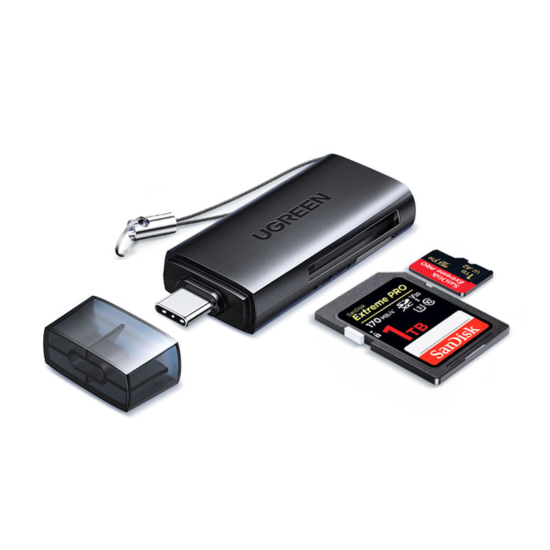 綠聯(lian)Type-C高(gao)速(su)讀卡器(qi) SD/TF雙卡槽 USB3.0适用(yong)多(duo)設(shè)備(bei)