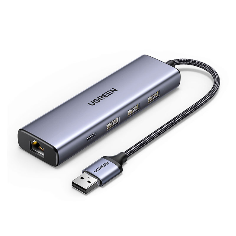 綠聯(lian)USB Type-A擴展(zhan)塢 千兆網卡多(duo)功能(néng)拓展(zhan)塢