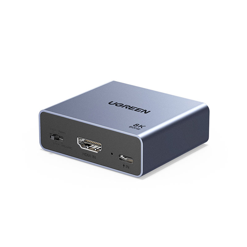 綠聯(lian)HDMI音頻分(fēn)離器(qi)8K60Hz光纖3.5mm音頻轉換器(qi)