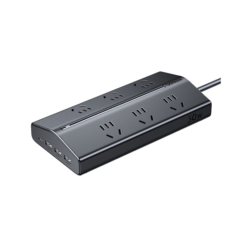 綠聯(lian)T6氮化镓30W快充梯形排(pai)插 桌面充電(dian)站