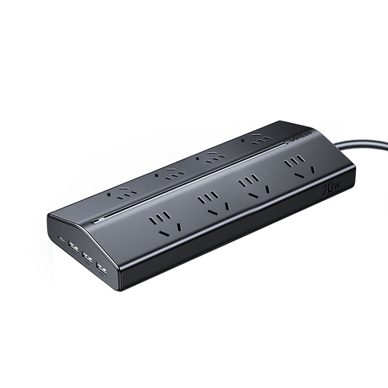 綠聯(lian)T8氮化镓20W快充梯形排(pai)插 桌面充電(dian)站