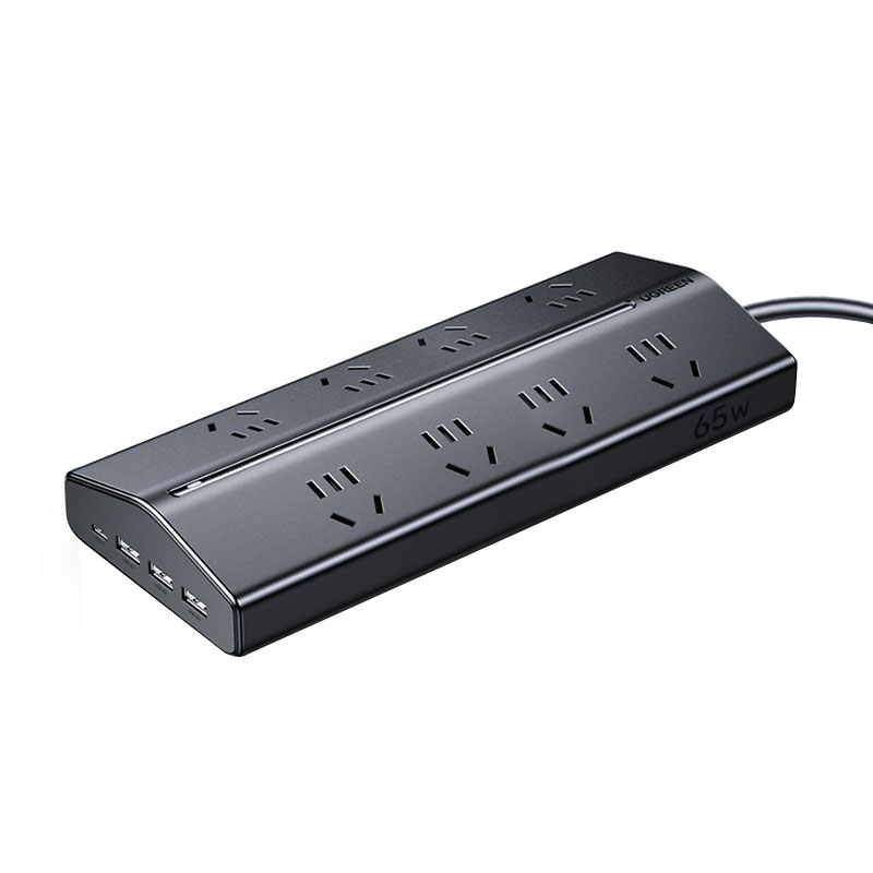 綠聯(lian)T8氮化镓65W快充梯形排(pai)插 桌面充電(dian)站