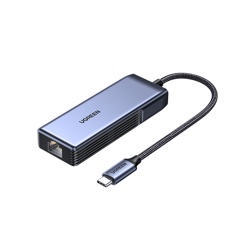 綠聯(lian)Type-C轉5GbE有(yǒu)線(xiàn)網卡 USB-C轉RJ45轉接器(qi)