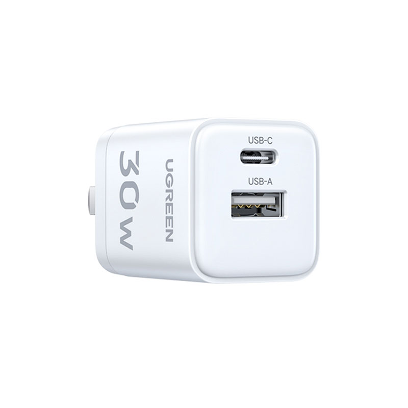 綠聯(lian)30W快充雙口氮化镓充電(dian)器(qi)
