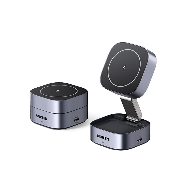 綠聯(lian) MagSafe 二郃(he)一(yi)折疊磁吸(xi)無線(xiàn)充電(dian)器(qi)