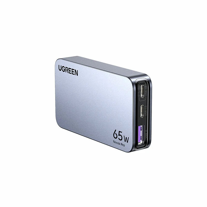 綠聯(lian) Nexode 閃充湃Pro 65W三口氮化镓餅幹充電(dian)器(qi)