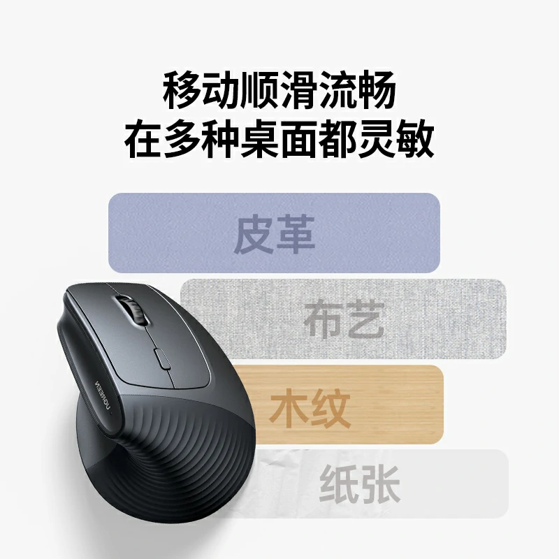 綠聯(lian)人(ren)體(ti)工(gong)學(xué)雙模無線(xiàn)垂直鼠标-充電(dian)款