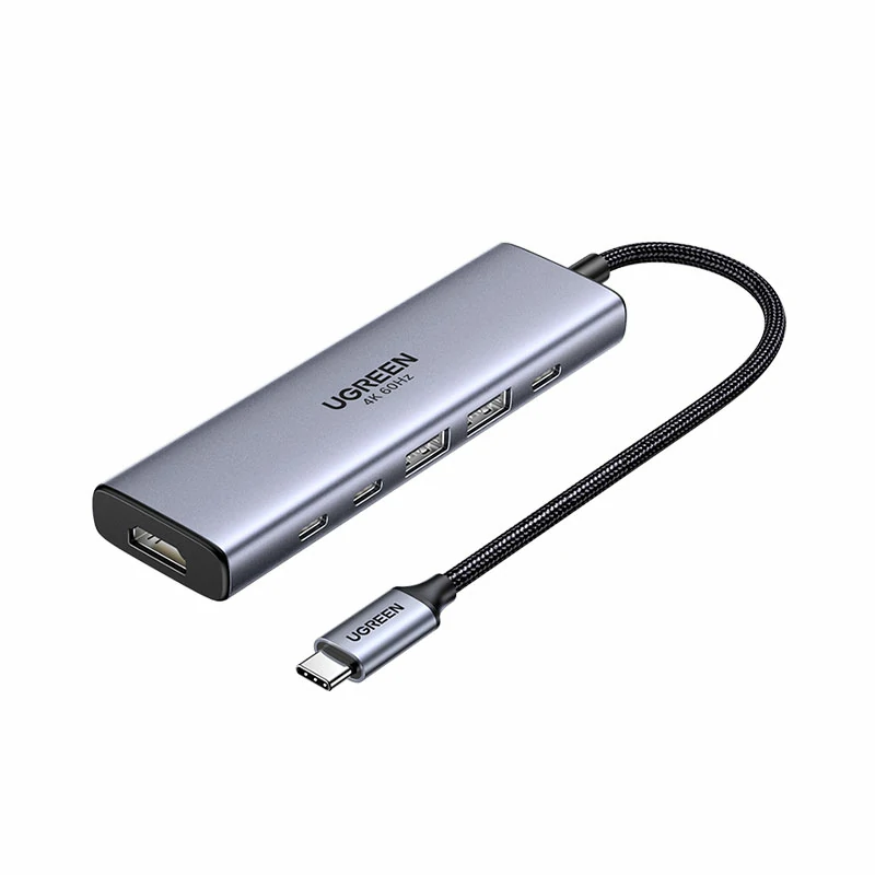 綠聯(lian)Type-C六郃(he)一(yi)擴展(zhan)塢 HDMI 4K60Hz