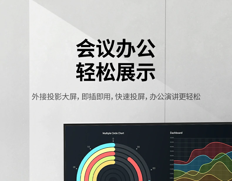 會議投(tou)屏利器(qi) - 一(yi)鍵連接大(da)屏,專(zhuan)業高(gao)效 商(shang)務(wu)會議中(zhong)通(tong)過(guo)HDMI投(tou)屏分(fēn)享PPT與數(shu)據