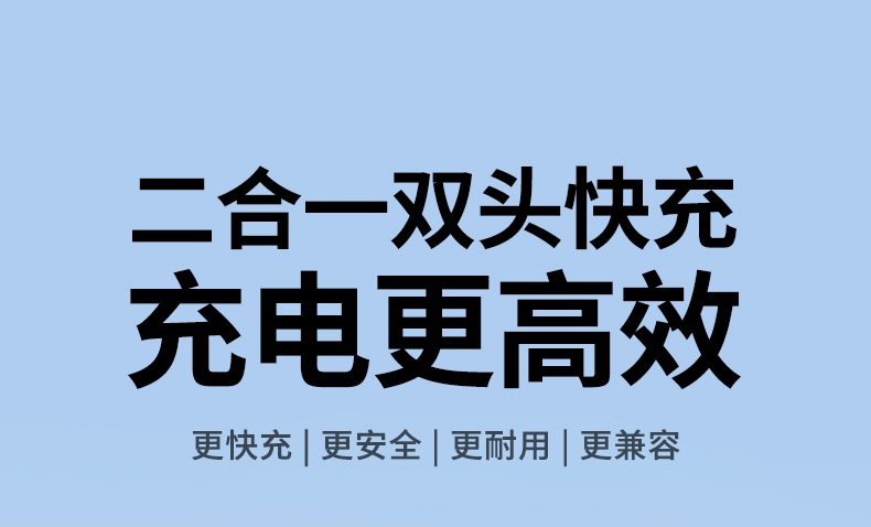 綠聯(lian)L527雙Type-C二郃(he)一(yi)數(shu)據線(xiàn)PD100W快充展(zhan)示圖