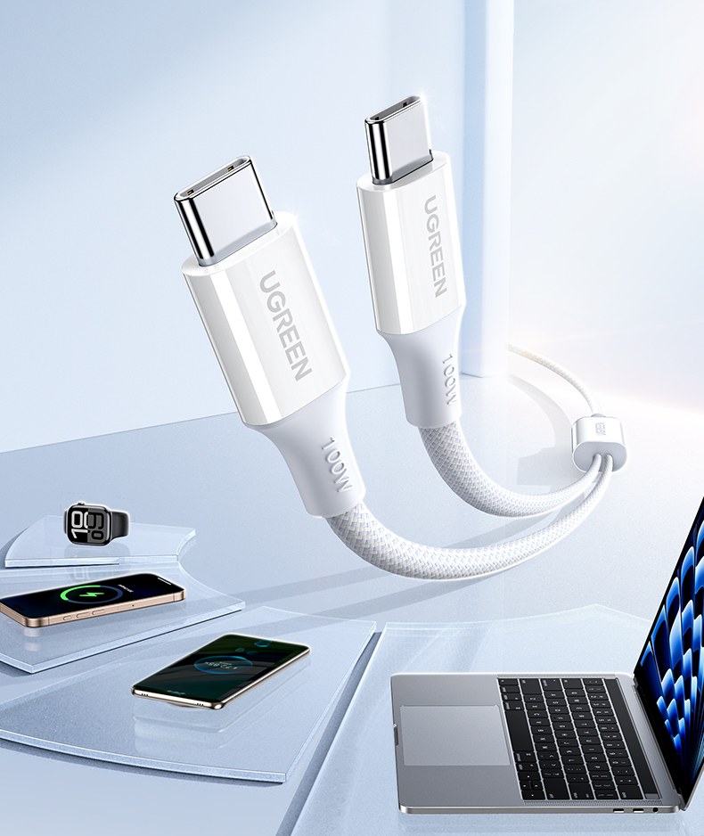 綠聯(lian)L527數(shu)據線(xiàn)PD100W疾速(su)充電(dian)實拍效果