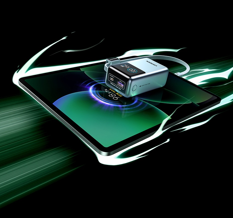 雙接口設(shè)計(ji) 綠聯(lian)PB727同時充兩檯(tai)設(shè)備(bei) 多(duo)設(shè)備(bei)快充不排(pai)隊(duì) 雙接口設(shè)計(ji) 綠聯(lian)PB727同時充兩檯(tai)設(shè)備(bei) 多(duo)設(shè)備(bei)快充不排(pai)隊(duì)