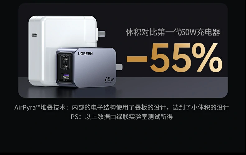 安(an)卓旗艦快充 - 華爲(wei)/三星手機(jī)通(tong)過(guo)USB-A口實現(xian)22.5W極速(su)充電(dian) 綠聯(lian)X755爲(wei)華爲(wei)/三星手機(jī)超級快充(22.5W via USB-A)